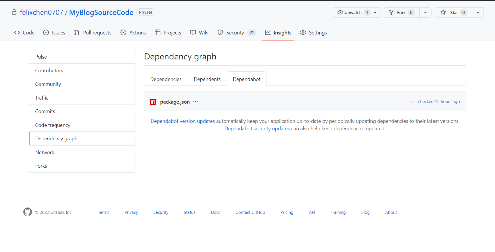 dependabot启用位置